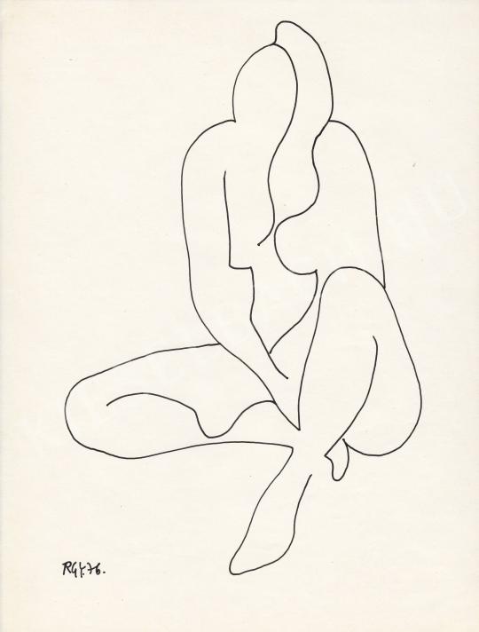  Rózsahegyi György - Ülő női akt festménye